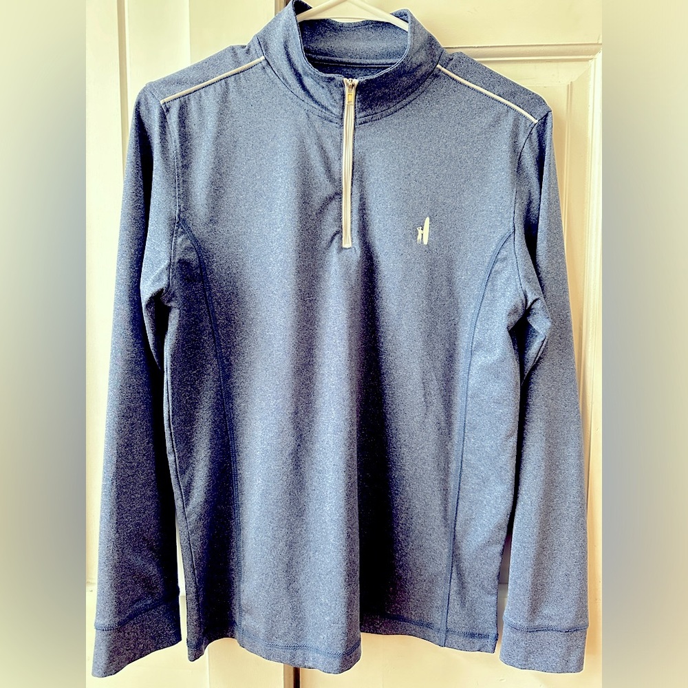 Boys Johnnie-O surfer 1/4 Zip Pullover Size 14 bluish/gray